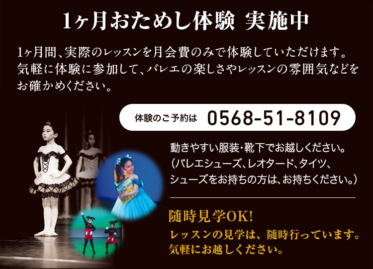 1ヶ月お試し体験実施中